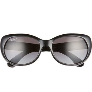 Polarized NWT Ray-Ban Women's Black Sunglasses.   59cm.